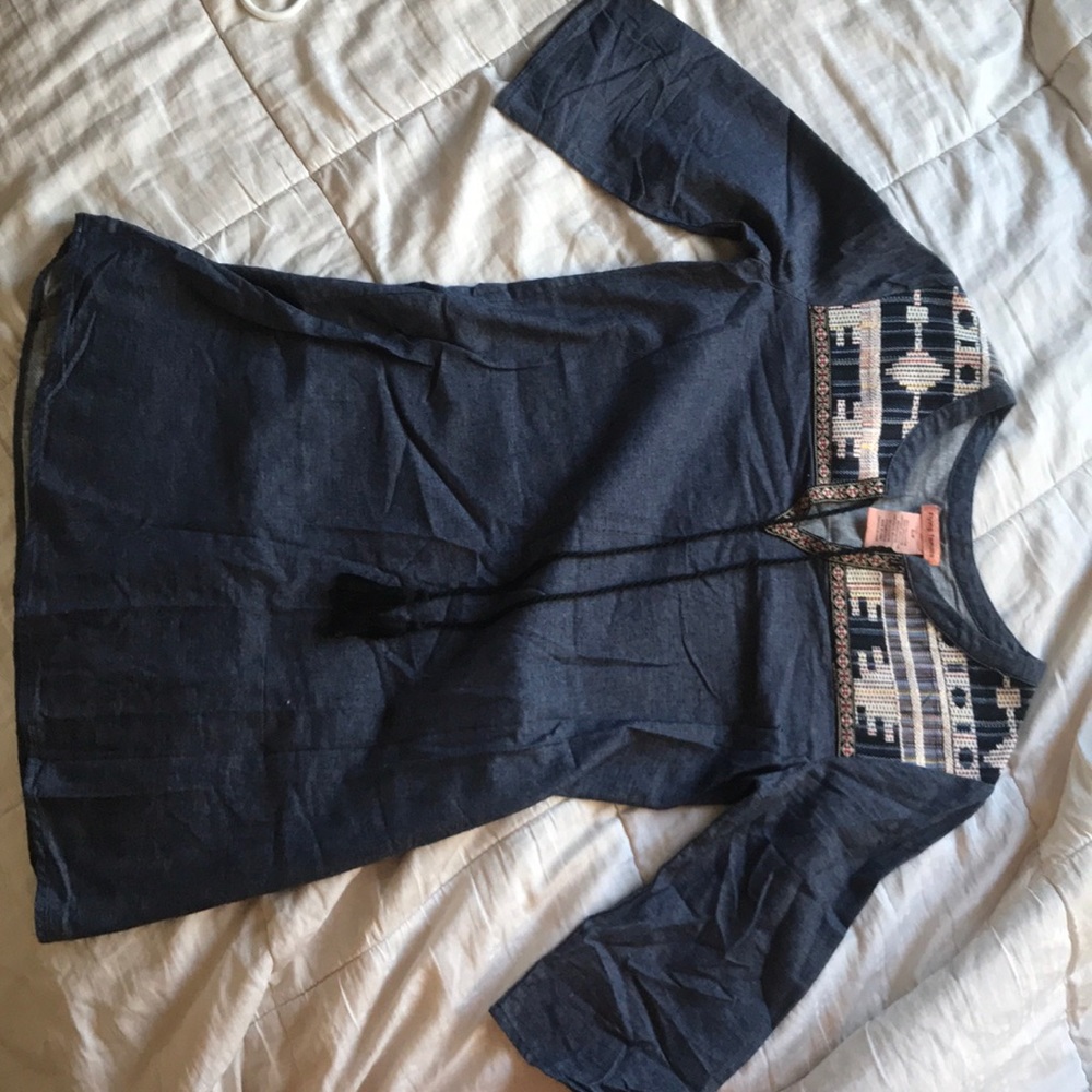 Denim boho dress